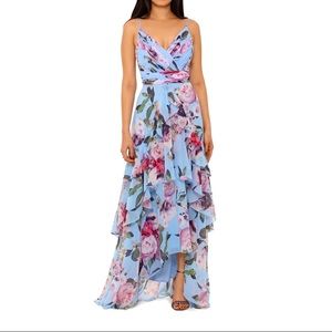 Floral Chiffon Gown